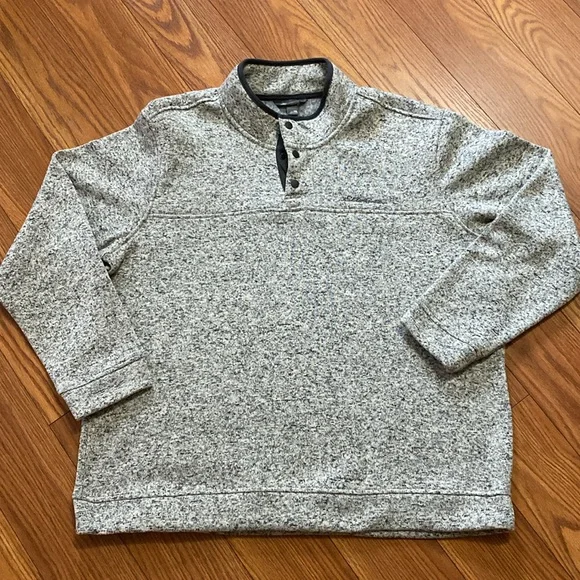 Eddie Bauer men’s radiator fleece snap front pullover grey sweater plus sz XXL - Picture 13 of 13